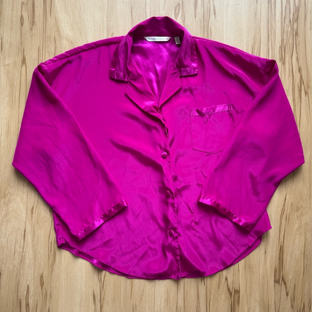 Victoria's Secret Fuchsia Satin Top